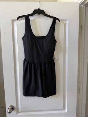 Yogalicious Black Scoop Neck Mini Dress